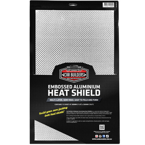 Embossed Heat Shield 300mm x 500mm Semi Rigid Embossed Turbo etc Heat Shield