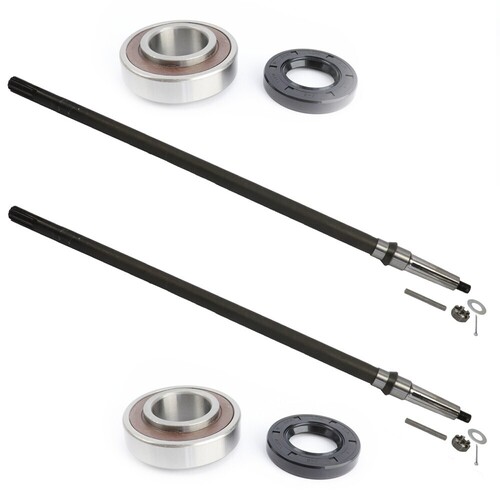 FJ REAR AXLE SET INCLUDES 2 AXLES WHEEL BEARINGS, SEALS, KEYWAY LOCK WASHER AND SPLIT PINS from early 1954 Engine Number