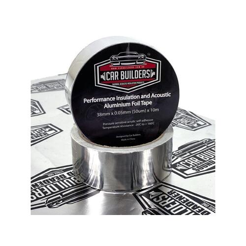 CAR BUILDERS SILVER ALUMINIUM FOIL TAPE 38MM X 10M