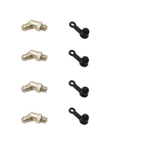 GREASE NIPPLE KIT INC 1/4' UNF 45DEG NIP