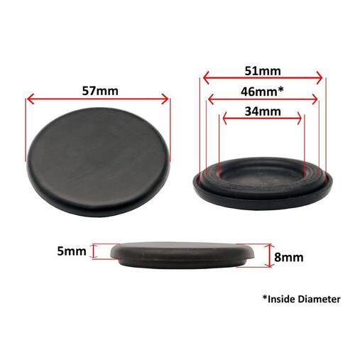 GROMMET BLIND 57MM OD 46MM ID 2MM TK