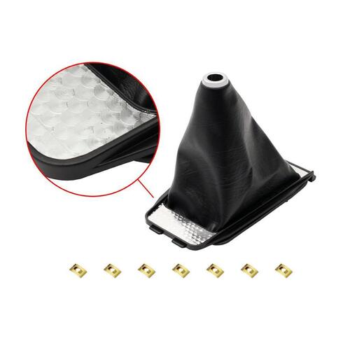 GEAR SHIFTER BOOT & COVER SURROUND HQ GTS 4 SPEED SILVER M20 M21 DEPRESS