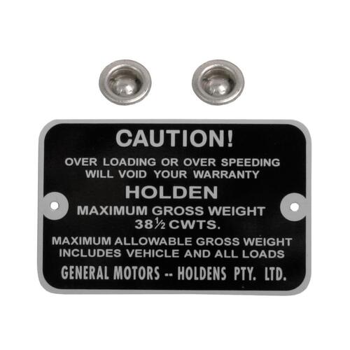 GROSS WEIGHT TAG HK HT HG UTE 38 1/2 CWT
