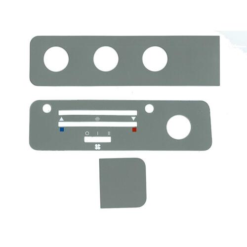 LOWER DASH FACIA PLATE DECAL TRANSFER SETS LX SS/ SLR/A9X WITHOUT AIR CONDITIONING SILVER