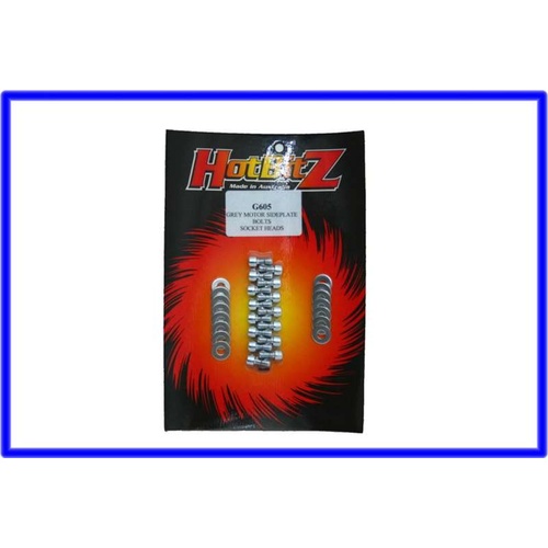 SIDEPLATE BOLT KIT HOLDEN GREY MOTOR CHROME