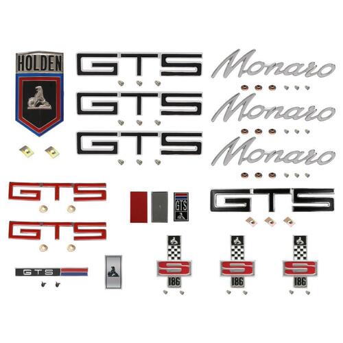 Badge Kit HG Holden Monaro GTS 186S