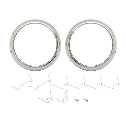 HEADLIGHT RIMS CHROME WILL SUIT 48 FX FJ PAIR