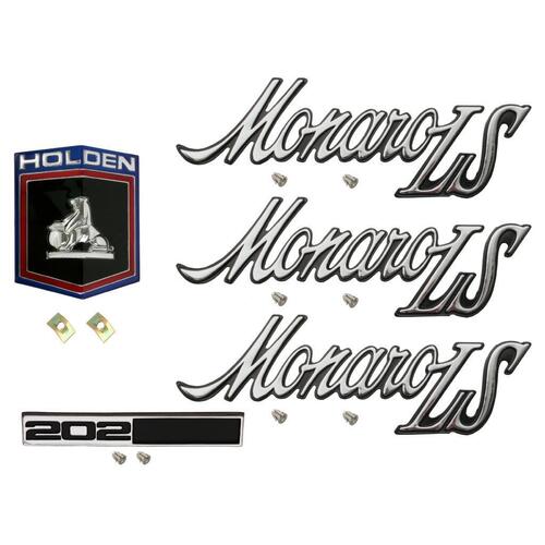 Badge Kit HQ Holden Monaro LS 202