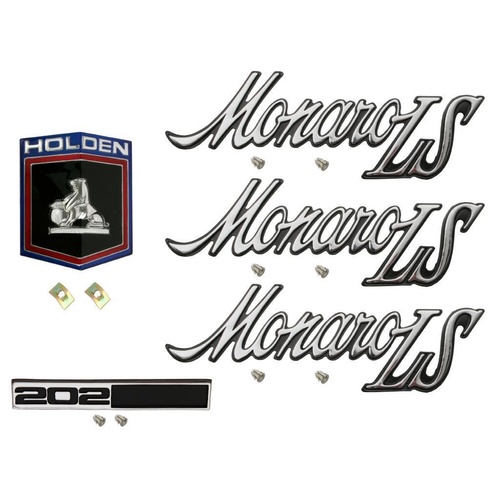 Badge Kit HQ Holden Monaro LS 202