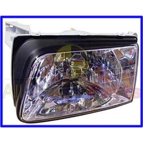 HEADLAMP 2000 TO 2003 TF RODEO CRYSTAL TYPE CLEAR LENS LEFT HAND SUIT PLASTIC FRONT BUMPER