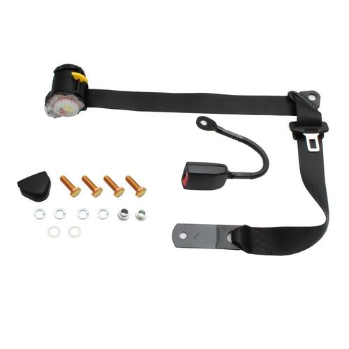 Seat Belt Black 90/90 Inertia 385mm STK 600mm Shor