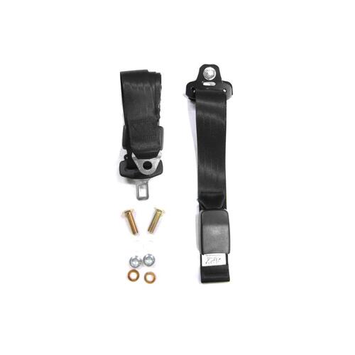 Seat Belt Black Lap Sash 275mm Webb Buckle