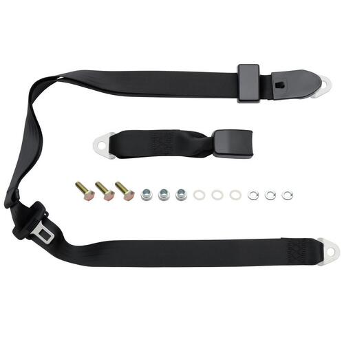 Seat Belt Black Lap Sash 275mm Webb Buckle Seat Belt Black Lap VB VC Wagon Rear Left Or Right