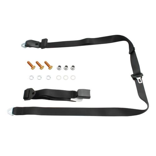 Seat Belt Black Lap Sash Adjustable Webb