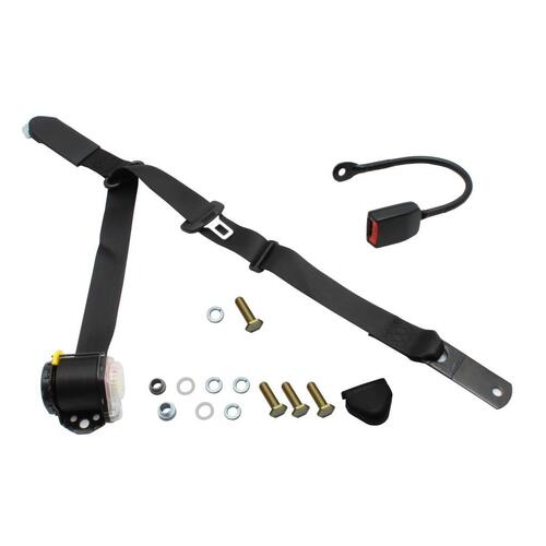 SEAT BELT BLACK INERTIA 240mm DROP LINK 385MM STALK SUIT XA XB XC HQ HJ HX COUPE