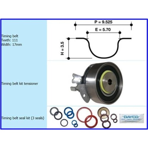 TIMING BELT KIT TR ASTRA 96-98 C16SE SB BARINA C12NZ 4/94-07/97 C14SE04/94-02/01 COMBOC14NZ 03/96-09/02 Z16SE11/02-04/05
