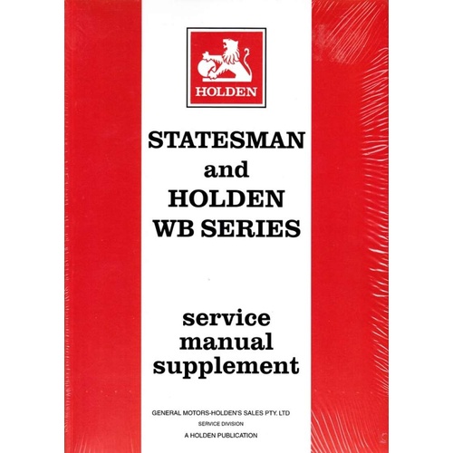 MANUAL WB STATESMAN SERIES 1 & 11