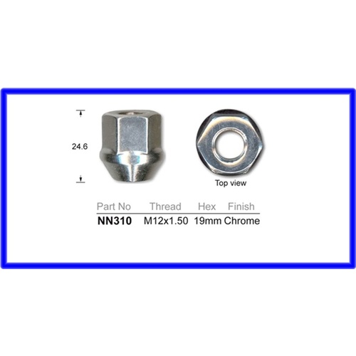 WHEEL NUT RA RODEO ONLY WITH ALLOY WHEELS 02/03 TO 2009