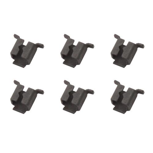 CLIPS LETTERS AND BADGES PUSH IN CLIP PUSH IN SQUARE 1/8' STUD .16 LONG OPENING (6 PIECES)