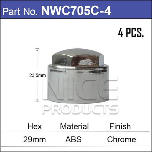 Wheel Nut Cover Chrome (4)
