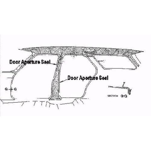 SEAL DOOR APERTURE PINCHWELD ZEPHYR / ZODIAC MK3