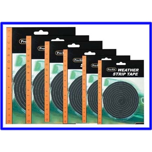 WEATHER STRIP TAPE 12M X 6MM