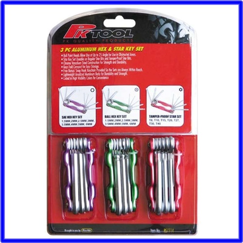 HEX & STAR KEY SET - 3PC ALLUMINIUM