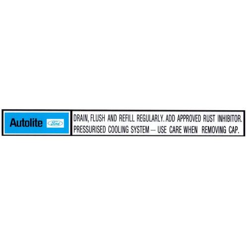 DECAL RADIATOR SUPPORT PANEL XW XY