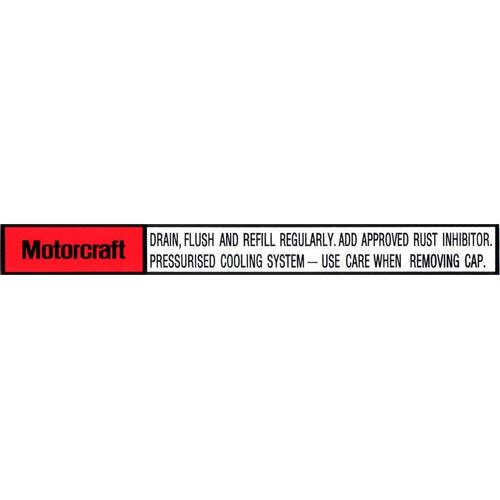DECAL RADIATOR SUPPORT PANEL XB ZG