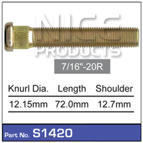 WHEEL STUD LONG WHEEL STUD HQ HJ HX HZ WB LH LX UC NOT A9X 72MM LONG (31MM LONGER THAN STANDARD)