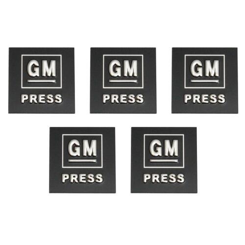 SEAT BELT BADGE SET 'GM PRESS' LC LJ SA BUILD (5 PCS)