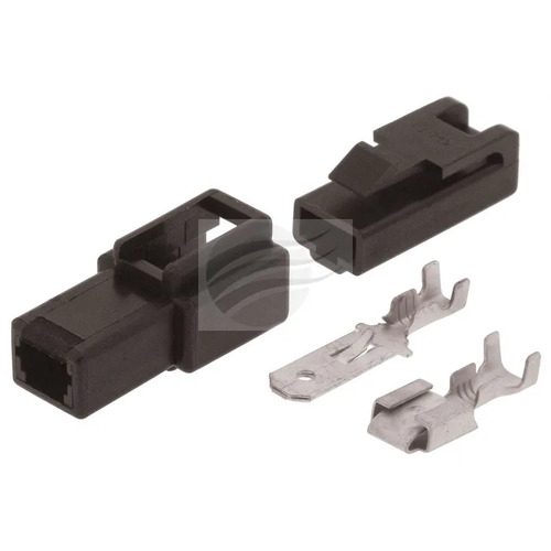 ELECTRICAL CONNECTOR PLUG HOUSING KIT 1 POLE BLACK MALE & FEMALE WITH TERMINALS 250 SERIES JAYLEC BLACK