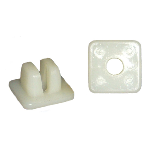 HEADLIGHT Screw Grommet, #8 Guage Screw Hole, Head Dia: 14mm Square, Fits Hole Dia: 9.2 x 8.5mm, Length: 9mm PRICE EACH
