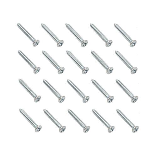 SCREW PACK OVAL HEAD CR REC TAPPER 6 X 1