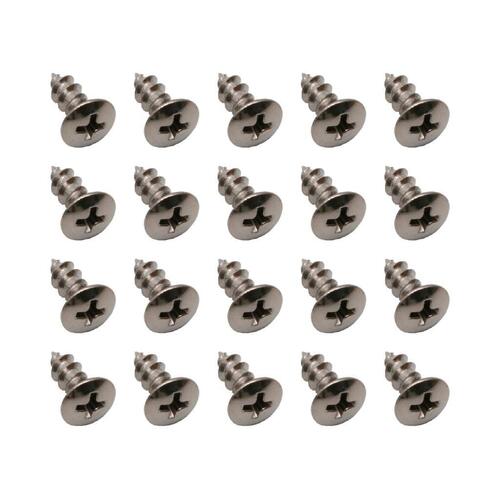 SCREW OVAL HEAD CR REC TAPPERS 10 X 1/2' CHROME