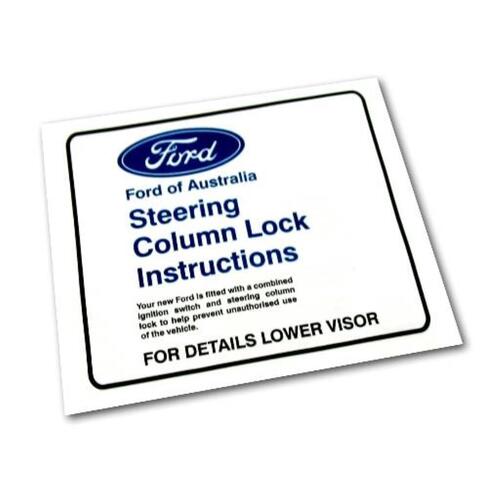 INSTRUCTION STEERING COLUMN LOCK/SUNV SL