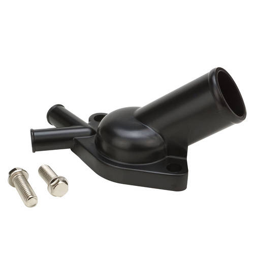 Aluminium Thermostat Housing Water Neck Black For Holden Commodore V8 Dual Outlet