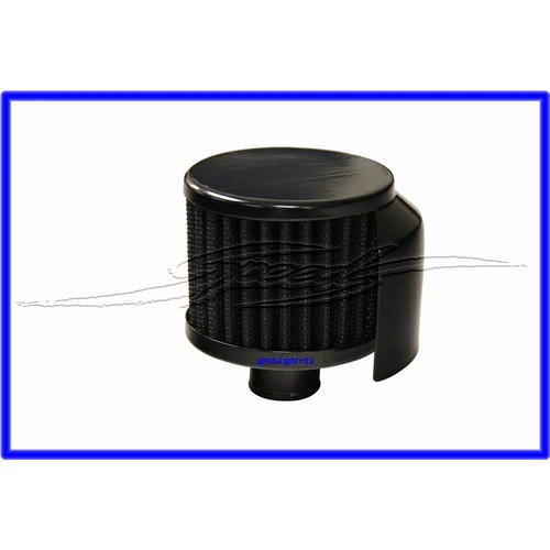 Breather Cap Push On with Shield Black E