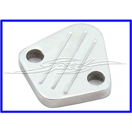 Billet Alum Fuel Pump Block Off Plate BB CHEV & FORD WINDSOR @ HOLDEN 6