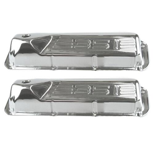 ROCKER COVER CHROME CLEVELAND '351' PAIR