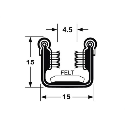 BAILEY CHANNEL 2.44 METRE LENGTH FLEX. WITH FLEX CHROME EDGE