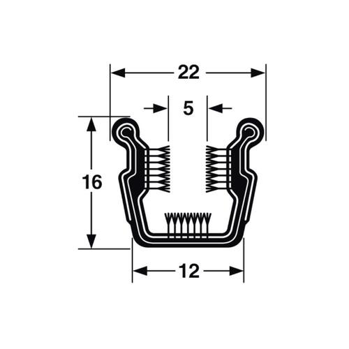 BAILEY CHANNEL 2.44 MTR LTH FLEX WTH CHR